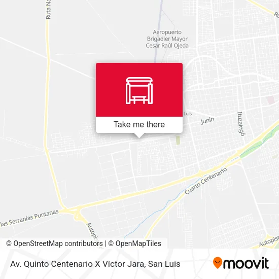 Av. Quinto Centenario X Víctor Jara map