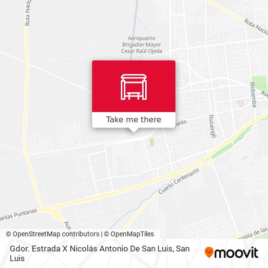 Gdor. Estrada X Nicolás Antonio De San Luis map