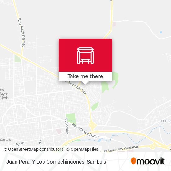 Mapa de Juan Peral Y Los Comechingones