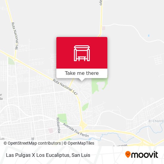 Mapa de Las Pulgas X Los Eucaliptus