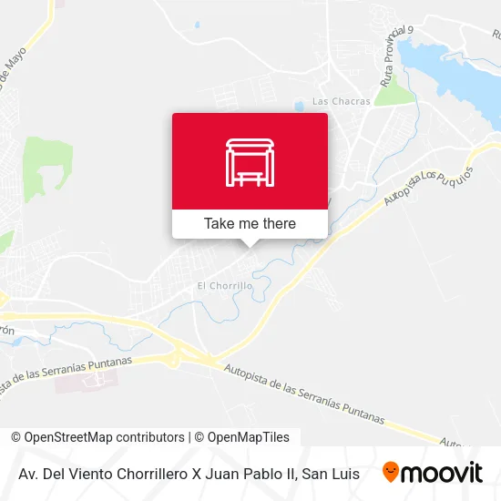 Av. Del Viento Chorrillero X Juan Pablo II map