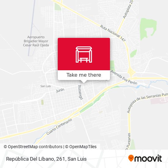 República Del Líbano, 261 map