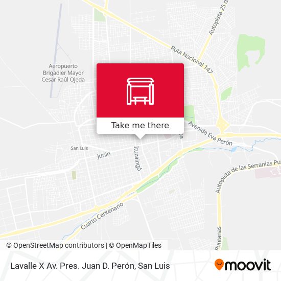 Mapa de Lavalle X Av. Pres. Juan D. Perón