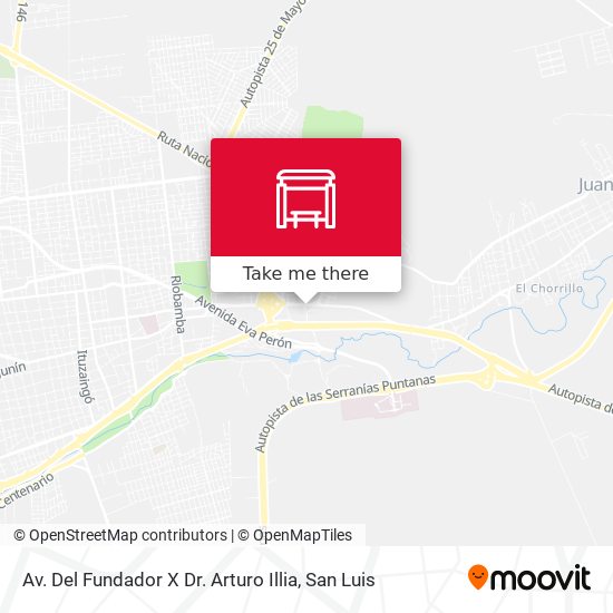 Av. Del Fundador X Dr. Arturo Illia map