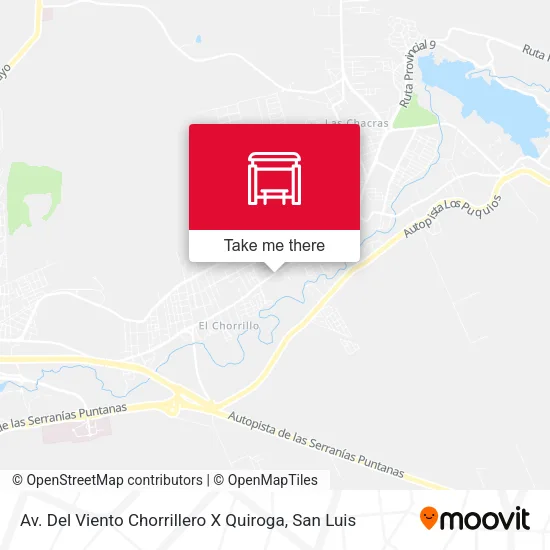 Mapa de Av. Del Viento Chorrillero X Quiroga