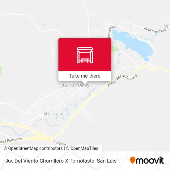 Mapa de Av. Del Viento Chorrillero X Tomolasta