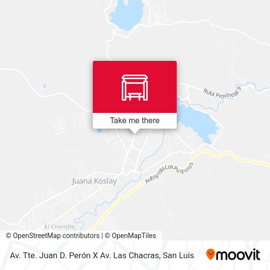 Av. Tte. Juan D. Perón X Av. Las Chacras map