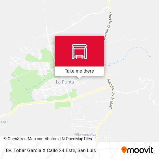 Bv. Tobar García X Calle 24 Este map