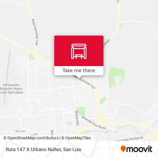 Ruta 147 X Urbano Núñez map