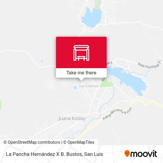 La Pancha Hernández X B. Bustos map
