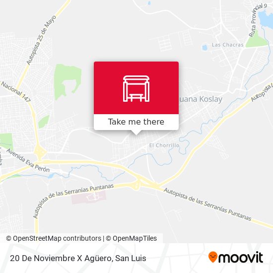 20 De Noviembre X Agüero map