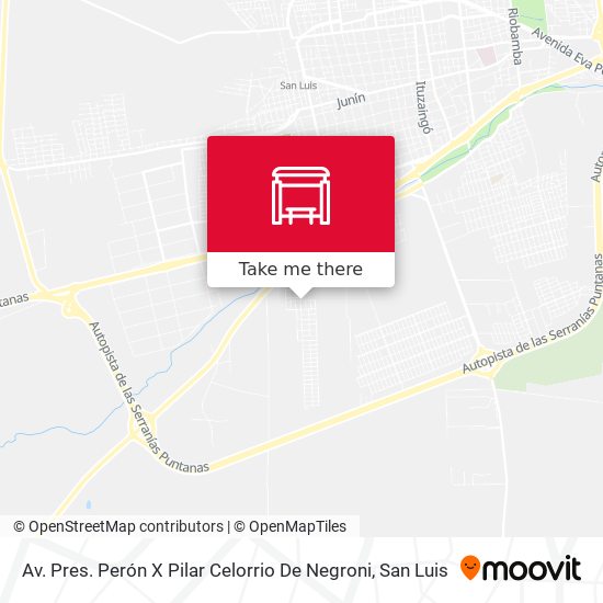 Av. Pres. Perón X Pilar Celorrio De Negroni map