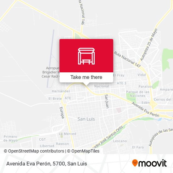Avenida Eva Perón, 5700 map
