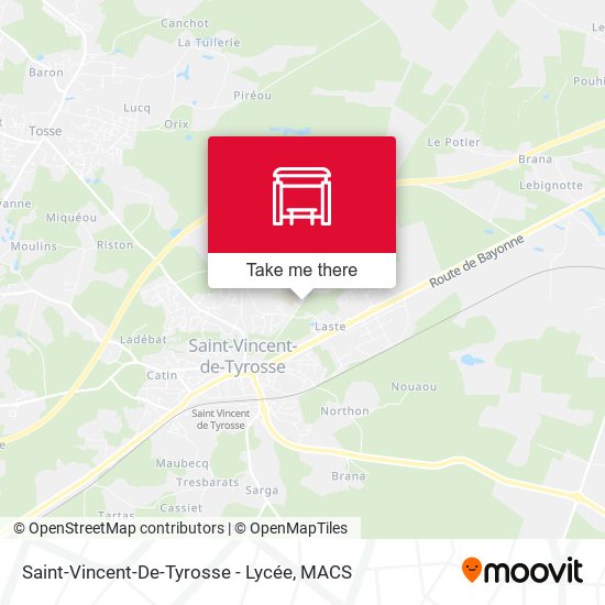 Saint-Vincent-De-Tyrosse - Lycée map