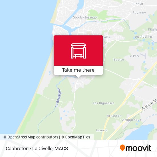 Capbreton - La Civelle map