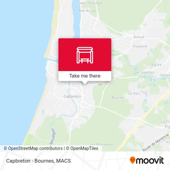 Capbreton - Bournes map