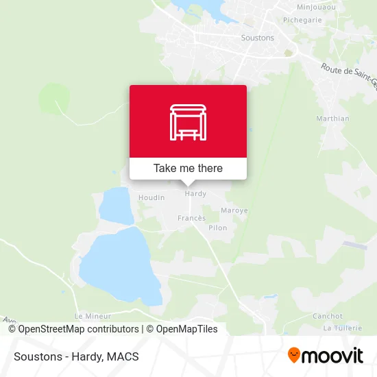 Soustons - Hardy map