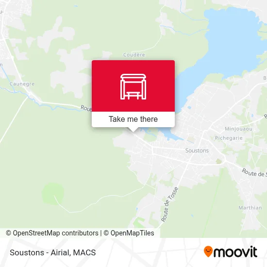 Soustons - Airial map