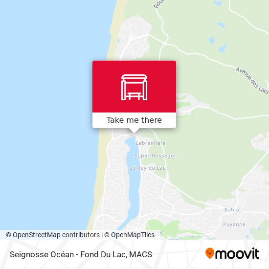 Seignosse Océan - Fond Du Lac map