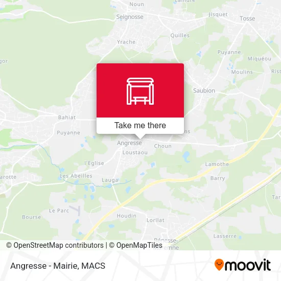 Angresse - Mairie map