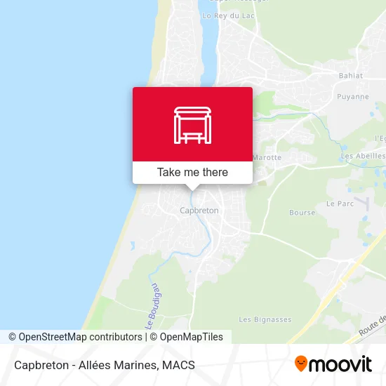 Capbreton - Allées Marines map