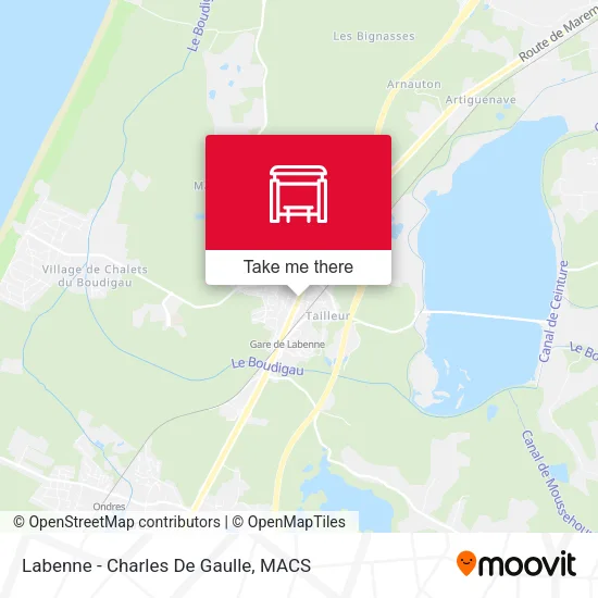 Labenne - Charles De Gaulle map