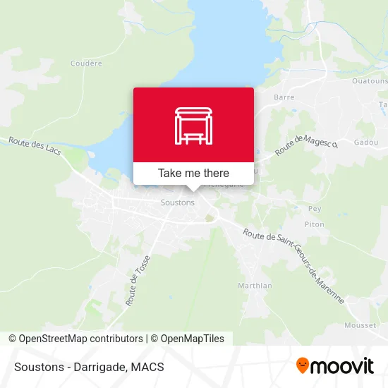 Soustons - Darrigade map