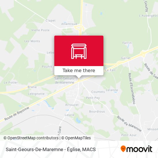 Saint-Geours-De-Maremne - Église map
