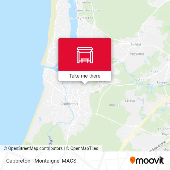 Capbreton - Montaigne map