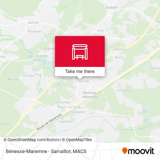 Bénesse-Maremne - Sarraillot map