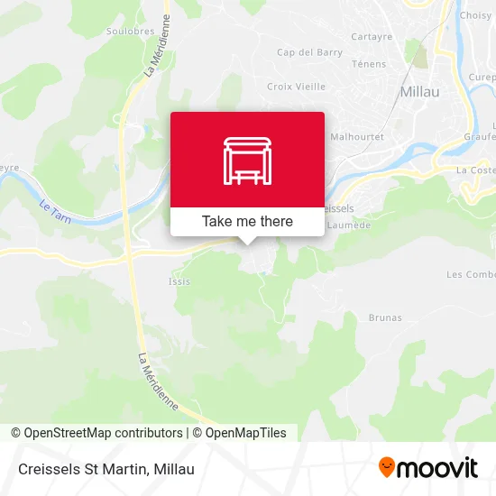 Creissels St Martin map