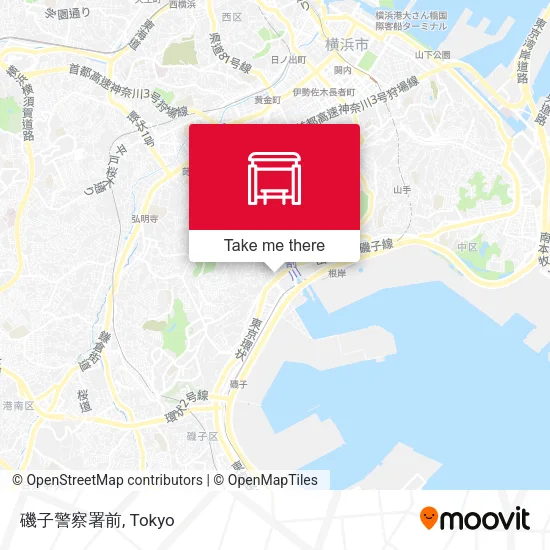 磯子警察署前 map