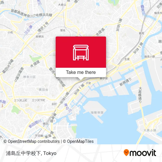 浦島丘中学校下 map