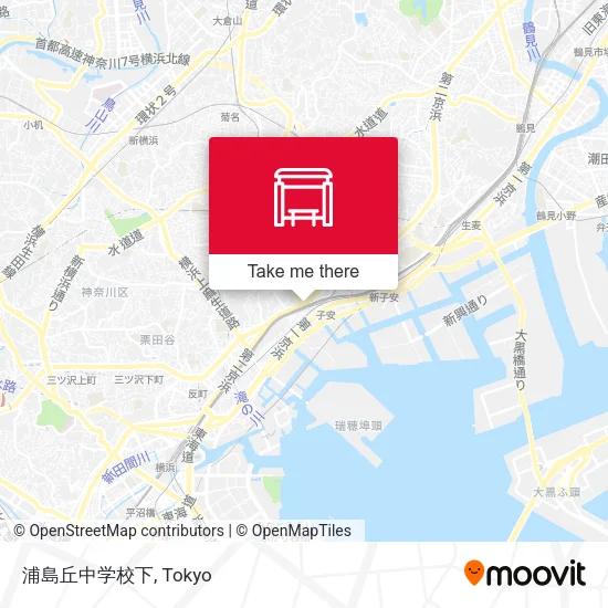 浦島丘中学校下 map