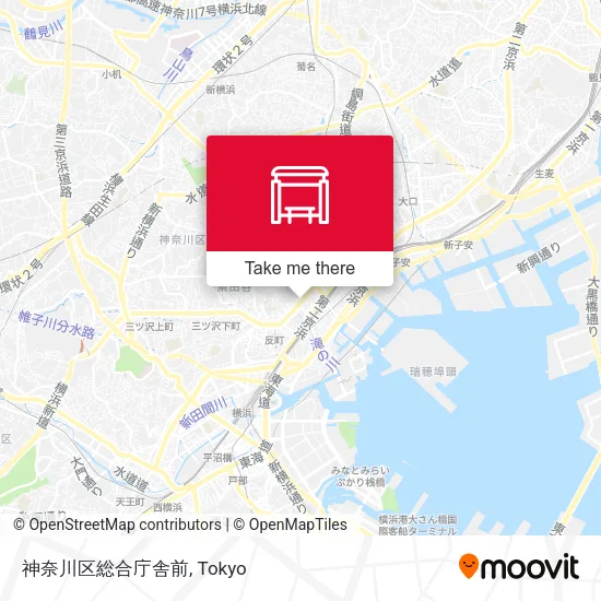 Kanagawa Ward Government Office map