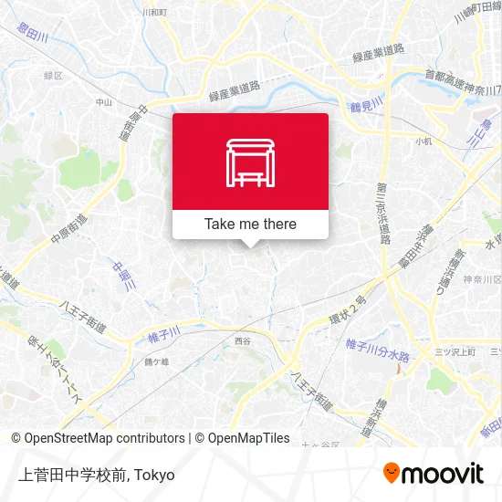 上菅田中学校前 map