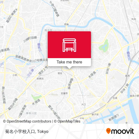 菊名小学校入口 map