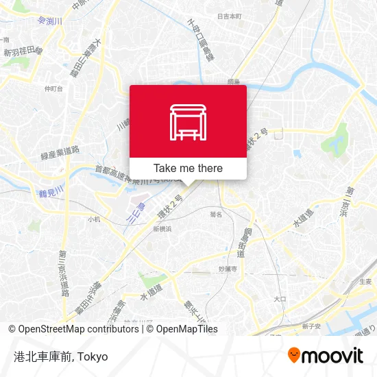 港北車庫前 map