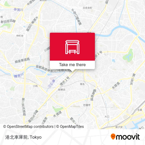 In front of Kohoku Bus Depot map