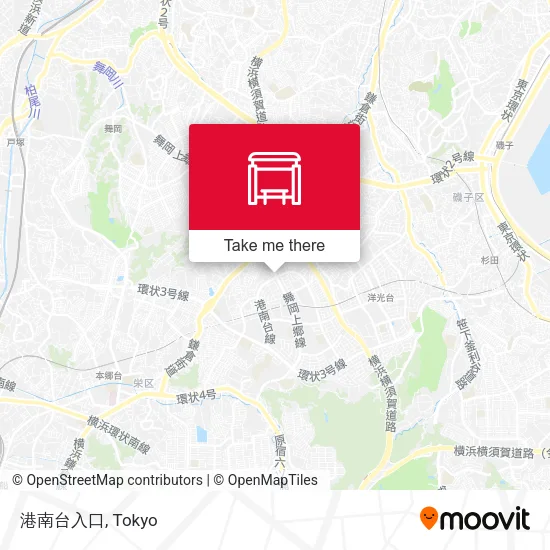 港南台入口 map