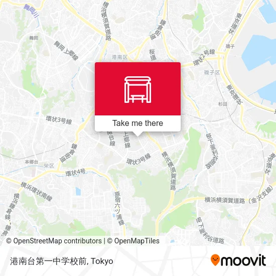 港南台第一中学校前 map