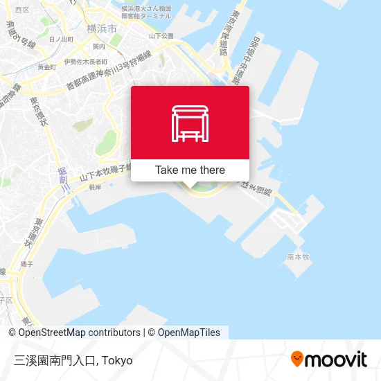 三溪園南門入口 map