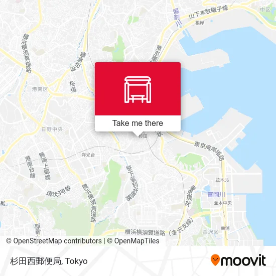 Sugita West Post Office map