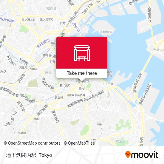地下鉄関内駅 map