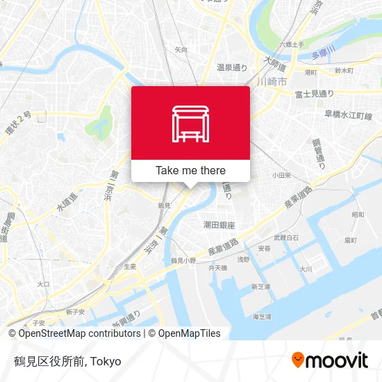 鶴見区役所前 map