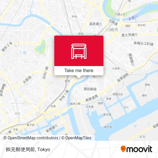 鶴見郵便局前 map