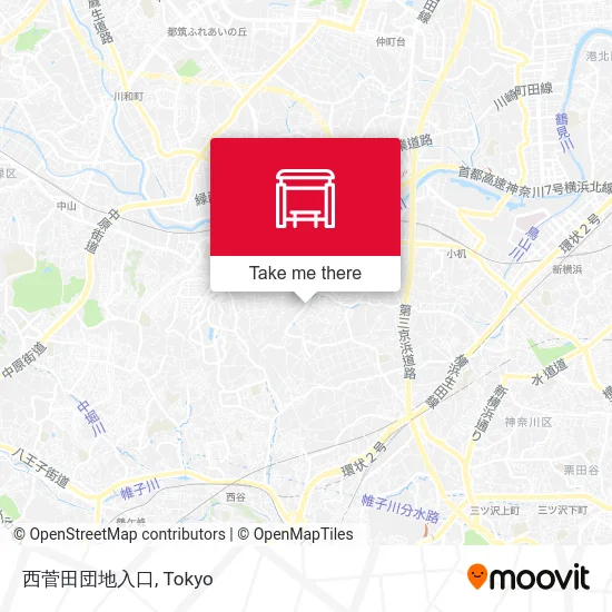 西菅田団地入口 map