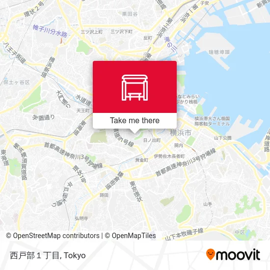 Nishitobe 1-chome map