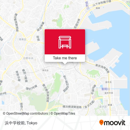 浜中学校前 map