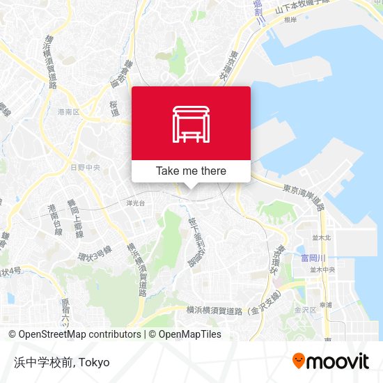 浜中学校前 map